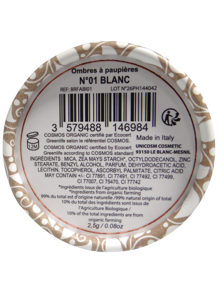 Sombra de ojos Orgánica Born to Bio Nº1 White 2,5G