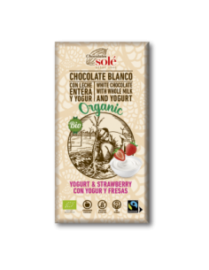 Chocolate Blanco con Yogur y Fresas Eco 100G Chocolates Solé