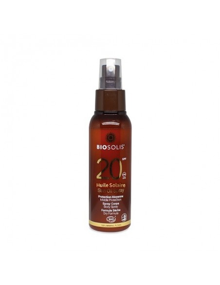 Aceite de protección solar SPF20 100 ml. Biosolis