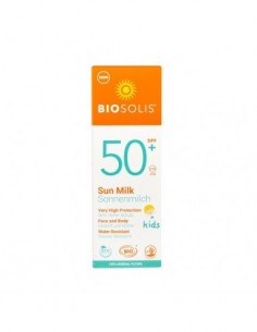 Leche protección solar niños SPF50+ 100ml. Biosolis 2