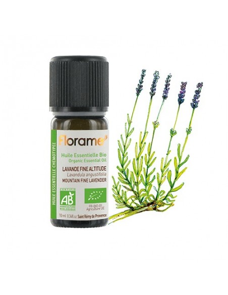 Aceite esencial de Lavanda fina de montaña 100 % BIO 10 ml. Florame