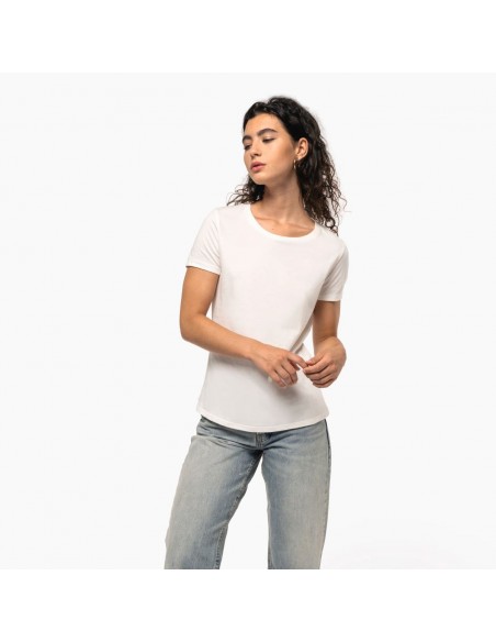 Camiseta entallada de algodón orgánico para mujer