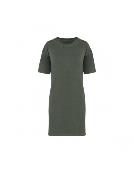 Vestido tipo camiseta efecto lavado