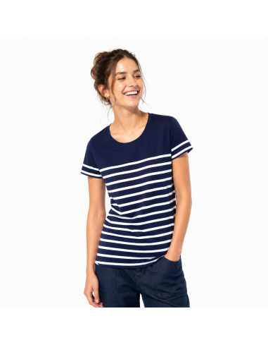 Camiseta marinera algodón orgánico mujer