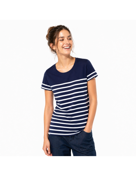 Camiseta marinera algodón orgánico mujer