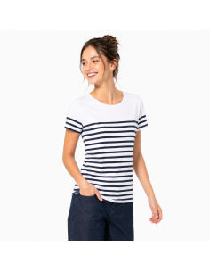 Camiseta marinera algodón orgánico mujer
