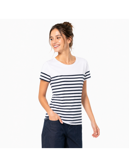 Camiseta marinera algodón orgánico mujer