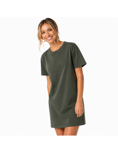 Vestido tipo camiseta efecto lavado