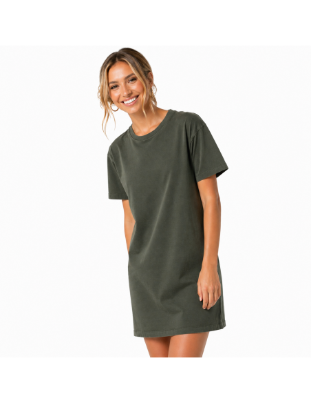 Vestido tipo camiseta efecto lavado