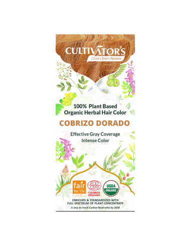 copy of Tinte orgánico Cobrizo Dorado Cultivator's 100 gr. Ecocert