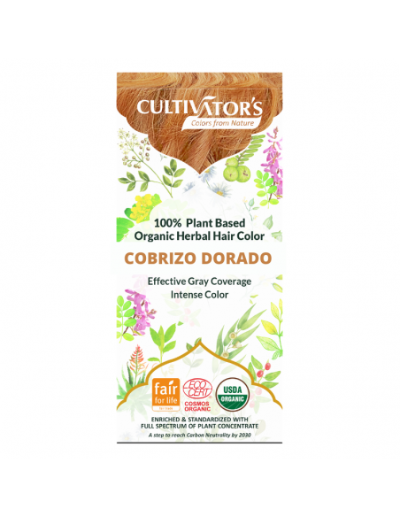 copy of Tinte orgánico Cobrizo Dorado Cultivator's 100 gr. Ecocert
