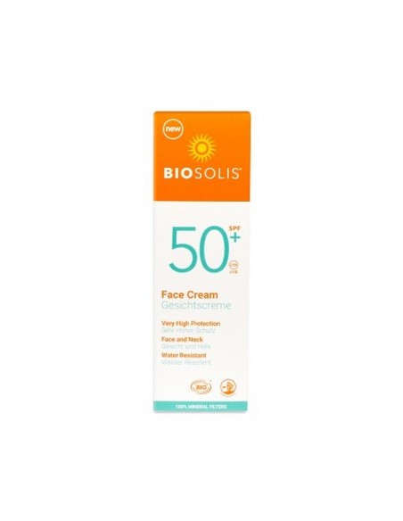 Crema protección solar facial SPF50+ 50 ml. Biosolis