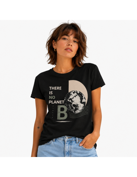 Camiseta de algodón orgánico mujer "No Planet B" Natuhral