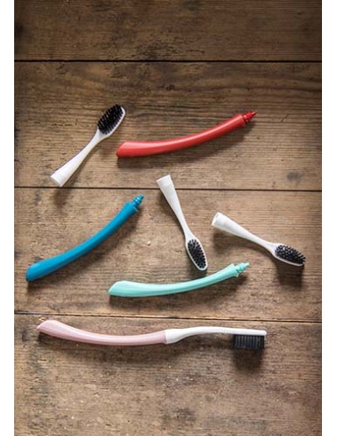 Cepillo de dientes con cabeza reemplazable Edith- Soft rosa Bioseptyl